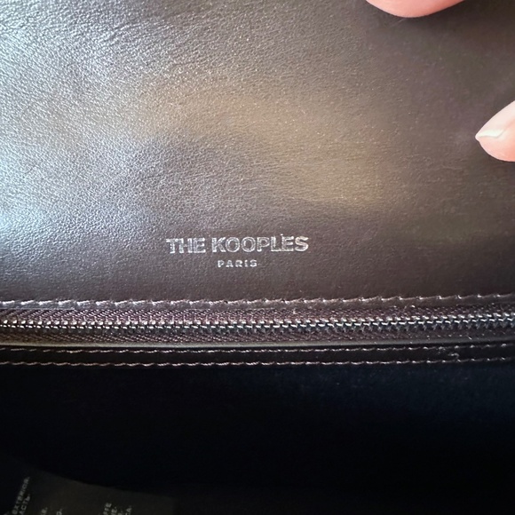 NWT | The Kooples | Leather Shearling-Trim Emily Cross-Body Bag - Picture 9 of 10